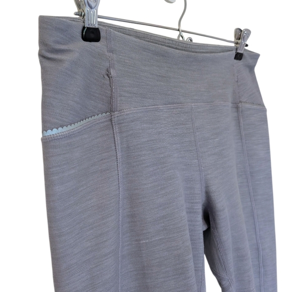 Lululemon Ride On Crop Legging Reflective Grey Slub Denim Rel: 2012 Women's 8 - Picture 14 of 16